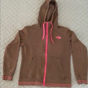 THE NORTH FACE LOGO STRETCH FULL ZIP HOODIE size M